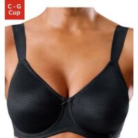 Soutien-gorge effet réducteur Triumph Essential Minimizer W au motif jacquard moderne - Triumph - Noir